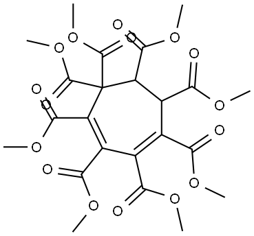 2,4-Cycloheptadiene-1,1,2,3,4,5,6,7-octacarboxylic acid, 1,1,2,3,4,5,6,7-octamethyl ester Struktur