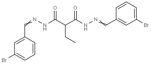 N'(1),N'(3)-BIS(3-BROMOBENZYLIDENE)-2-ETHYLMALONOHYDRAZIDE Struktur