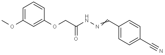 N'-[(4-CYANOPHENYL)METHYLIDENE]-2-(3-METHOXYPHENOXY)ACETOHYDRAZIDE Struktur