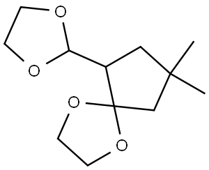 6-(1,3-DIOXOLAN-2-YL)-8,8-DIMETHYL-1,4-DIOXASPIRO[4.4]NONANE Struktur