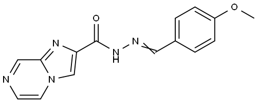 N'-(4-METHOXYBENZYLIDENE)IMIDAZO[1,2-A]PYRAZINE-2-CARBOHYDRAZIDE Struktur