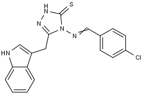 4-[(4-CHLOROBENZYLIDENE)AMINO]-5-(1H-INDOL-3-YLMETHYL)-4H-1,2,4-TRIAZOLE-3-THIOL Struktur