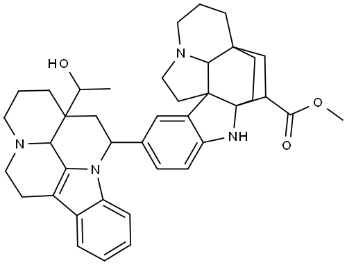2,21-Cycloaspidospermidine-3-carboxylic acid, 15-[(3α,14α,16α)-14,15-dihydro-20-hydroxyeburnamenin-14-yl]-, methyl ester, (3β,5α,12R,19α)- Struktur