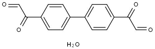 2,2'-([1,1'-biphenyl]-4,4'-diyl)bis(2-oxoacetaldehyde) dihydrate Struktur