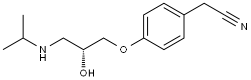 (R)-2-(4-(2-hydroxy-3-(isopropylamino)propoxy)phenyl)acetonitrile Struktur