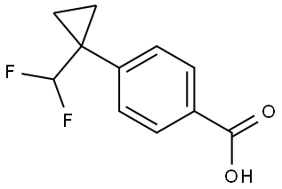 4-(1-(Difluoromethyl)cyclopropyl)benzoic acid Struktur