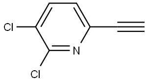2,3-Dichloro-6-ethynylpyridine Struktur