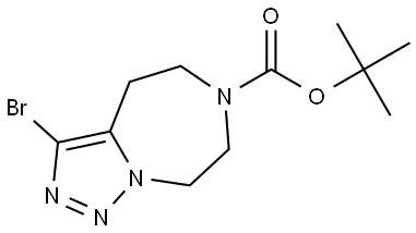 6H-[1,2,3]Triazolo[1,5-d][1,4]diazepine-6-carboxylic acid, 3-bromo-4,5,7,8-tetrahydro-, 1,1-dimethylethyl ester Struktur