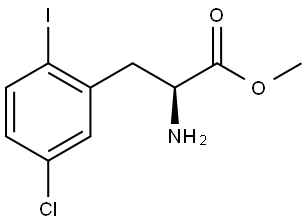 Methyl (S)-2-amino-3-(5-chloro-2-iodophenyl)propanoate Struktur