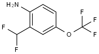 2-(Difluoromethyl)-4-(trifluoromethoxy)aniline Struktur