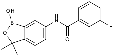 Benzamide, N-(1,3-dihydro-1-hydroxy-3,3-dimethyl-2,1-benzoxaborol-6-yl)-3-fluoro- Struktur