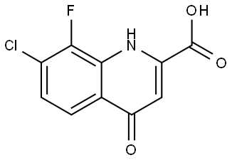 2-Quinolinecarboxylic acid, 7-chloro-8-fluoro-1,4-dihydro-4-oxo- Struktur