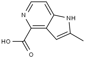 2-Methyl-1H-pyrrolo[3,2-c]pyridine-4-carboxylic acid Struktur