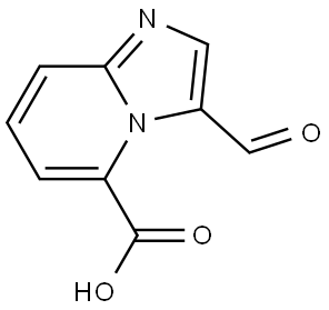 3-Formylimidazo[1,2-a]pyridine-5-carboxylic acid Struktur