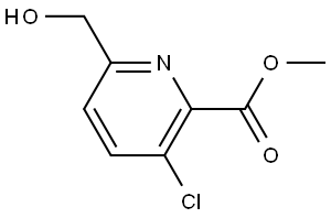 Methyl 3-chloro-6-(hydroxymethyl)picolinate Struktur