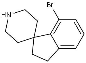 7-Bromo-2,3-dihydrospiro[indene-1,4'-piperidine] Struktur