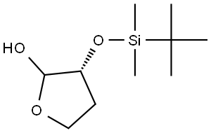 2-Furanol, 3-[[(1,1-dimethylethyl)dimethylsilyl]oxy]tetrahydro-, (3R)- Struktur