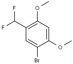 1-Bromo-5-(difluoromethyl)-2,4-dimethoxybenzene Struktur