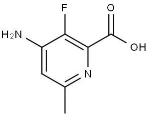 4-Amino-3-fluoro-6-methylpicolinic acid Struktur