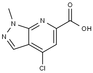 4-Chloro-1-methyl-1H-pyrazolo[3,4-b]pyridine-6-carboxylic acid Struktur