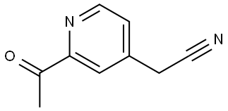 2-(2-Acetylpyridin-4-yl)acetonitrile Struktur