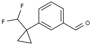3-(1-(Difluoromethyl)cyclopropyl)benzaldehyde Struktur