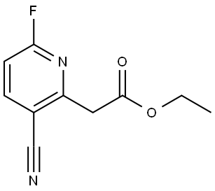 Ethyl 2-(3-cyano-6-fluoropyridin-2-yl)acetate Struktur