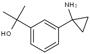 2-(3-(1-Aminocyclopropyl)phenyl)propan-2-ol Struktur