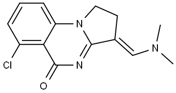 Pyrrolo[1,2-a]quinazolin-5(1H)-one, 6-chloro-3-[(dimethylamino)methylene]-2,3-dihydro-, (3E)- Struktur