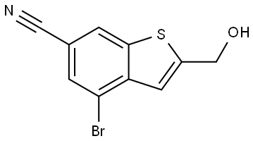 4-Bromo-2-(hydroxymethyl)benzo[b]thiophene-6-carbonitrile Struktur