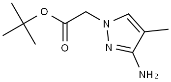 tert-Butyl 2-(3-amino-4-methyl-1H-pyrazol-1-yl)acetate Struktur