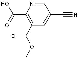 5-Cyano-3-(methoxycarbonyl)picolinic acid Struktur