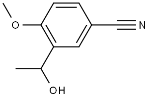3-(1-Hydroxyethyl)-4-methoxybenzonitrile Struktur