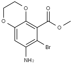 Methyl 7-amino-6-bromo-2,3-dihydrobenzo[b][1,4]dioxine-5-carboxylate Struktur