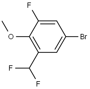 5-Bromo-1-(difluoromethyl)-3-fluoro-2-methoxybenzene Struktur
