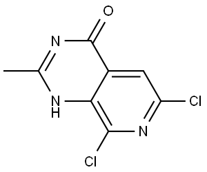 Pyrido[3,4-d]pyrimidin-4(3H)-one, 6,8-dichloro-2-methyl- Struktur
