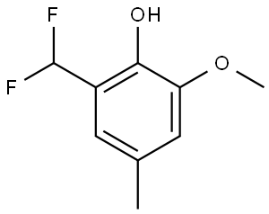 2-(Difluoromethyl)-6-methoxy-4-methylphenol Struktur