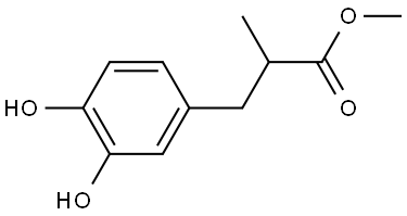 Benzenepropanoic acid, 3,4-dihydroxy-α-methyl-, methyl ester Struktur