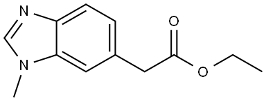 1H-Benzimidazole-6-acetic acid, 1-methyl-, ethyl ester Struktur