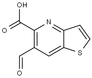 6-Formylthieno[3,2-b]pyridine-5-carboxylic acid Struktur