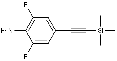 Benzenamine, 2,6-difluoro-4-[2-(trimethylsilyl)ethynyl]- Struktur
