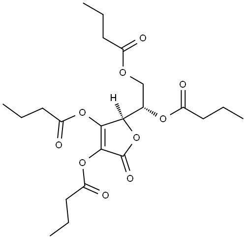 L-Ascorbic acid, 2,3,5,6-tetrabutanoate Struktur