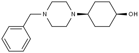 Cyclohexanol, 4-[4-(phenylmethyl)-1-piperazinyl]-, cis- Struktur