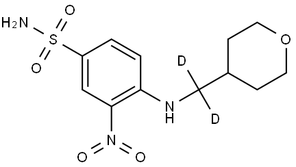 Benzenesulfonamide, 3-nitro-4-[[(tetrahydro-2H-pyran-4-yl)methyl-d2]amino]- Struktur