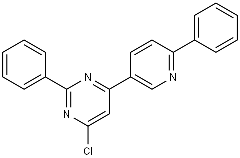 4-chloro-2-phenyl-6-(6-phenylpyridin-3-yl)pyrimidine Struktur