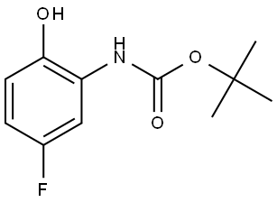 tert-Butyl (5-fluoro-2-hydroxyphenyl)carbamate Struktur