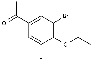 1-(3-Bromo-4-ethoxy-5-fluorophenyl)ethan-1-one Struktur