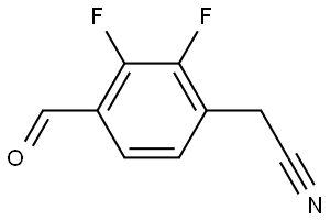 2-(2,3-Difluoro-4-formylphenyl)acetonitrile Struktur