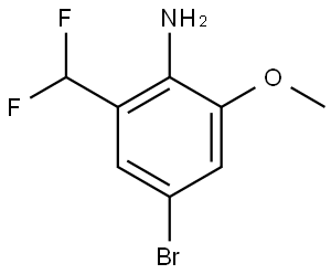 4-Bromo-2-(difluoromethyl)-6-methoxyaniline Struktur