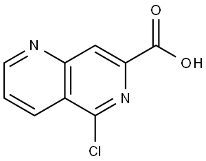 5-Chloro-1,6-naphthyridine-7-carboxylic acid Struktur